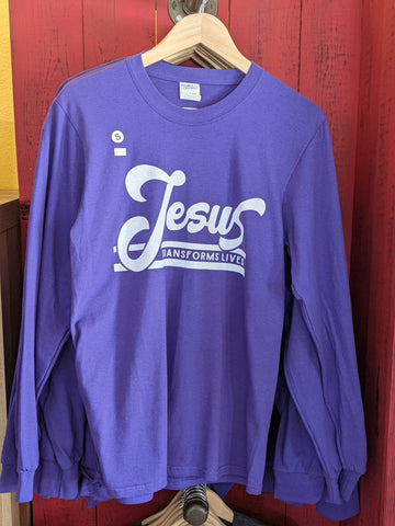 Jesus Transforms Lives Long Sleeve
